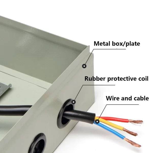 Rubber Protective Coil O-ring Seal Environmental Protection Insulation Threading Sleeve With Card Slot Over Wire Guard Loop For - Image 3