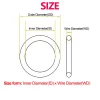 Green FKM O Ring Seal Thickness Oil Gaskets Fuel Washer,Fluorine Rubber O-Rings Inner Diameter1.78-118MM Wire Diameter1.78/1.8MM - Image 2
