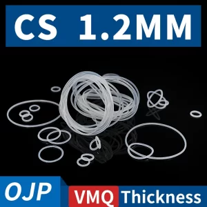 CS1.2mm White VMQ silicon Rubber O-rings Seals Gasket Washer temperature resistant Waterproof soft silicone ring