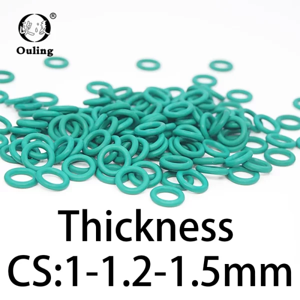 O-ring thickness 1/1.2/1.5mm CS fluororubber FKM sealing temperature resistant gasket rubber ring complete in specifications.-. - Image 6