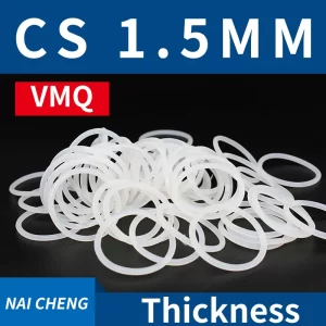 Thickness CS1.5mm White VMQ silicon Rubber O-rings Seals Gasket Washer temperature resistant Waterproof soft silicone ring