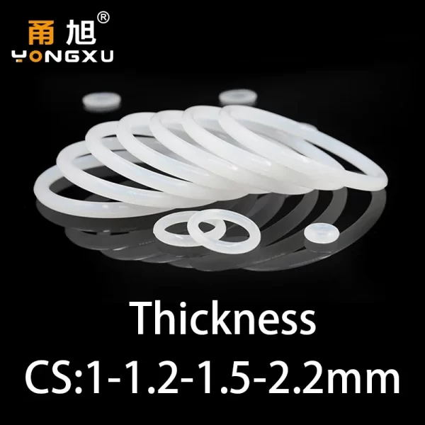 O-ring CS 1/1.2/1.5/2.2mm silicone VMQ sealing ring high temperature resistant gasket waterproof and elastic in specifications