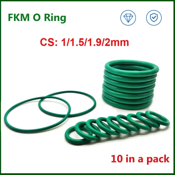 OD 3mm - 40mm,CS 1/1.5/1.9/2mm FKM O Ring,Fluorine Rubber O-Ring Gasket, Mechanical Seal Washer,Sealing Ring
