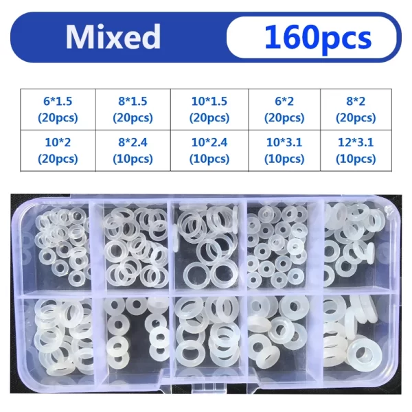 VMQ White Silicone O Ring Gasket Thickness CS 1.5/2/2.4/3.1mm Heat-Resistant Waterproof Insulate Food Grade Seal Silicone O-Ring