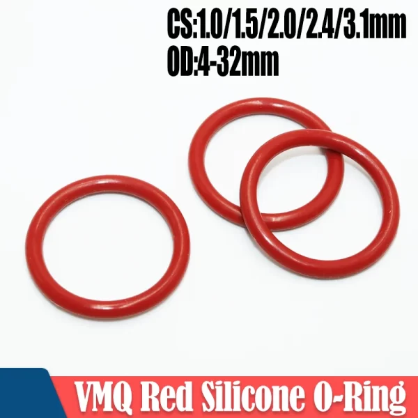 O Ring Silicone Gasket O-ring Sealing Oil Resistant Oring High Temperature CS 1/1.5/2/2.4/3.1 VMQ Washer for Car Faucet Plumbing