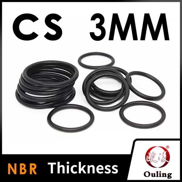 Thickness CS3mm Black NBR Nitrile Rubber O-rings Seals Gasket Washer temperature resistant wear-resistant oring