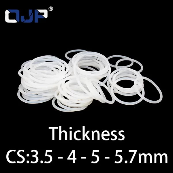 O-ring thickness 2.8/3.5/4/5/5.7mm CS silicone VMQ sealing temperature resistant gasket rubber ring complete in specifications - Image 4