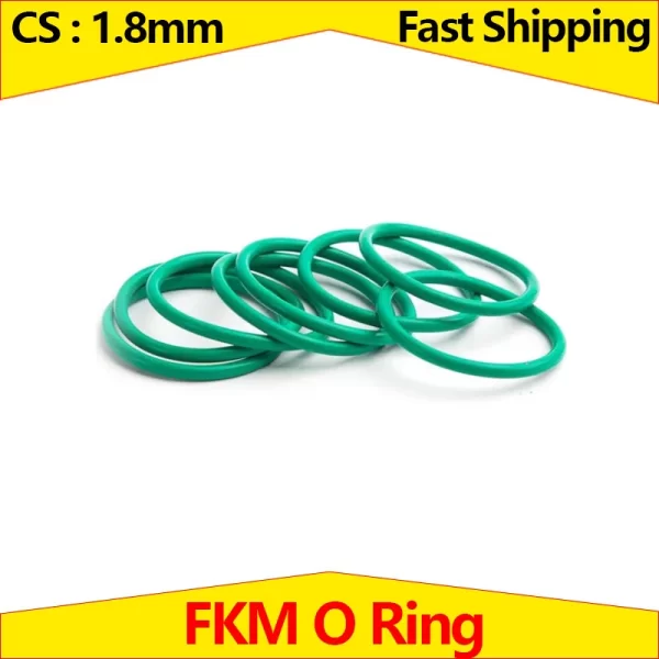 CS 1.8mm FKM O Ring,Fluorine Rubber O-Ring Gasket, Mechanical Seal Washer,Sealing Ring ID 1.6mm - 30mm, 50 pieces in a pack