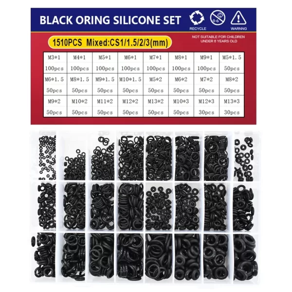 CS1-4 NBR Black O Ring Silicone Plumbing Rubber Gaskets Seal O-Rings High Temperature Oring Corrosion Oil Resist Sealing Washer - Image 2