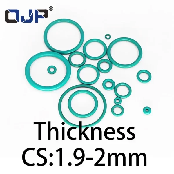 O-ring thickness 1.9/2mm CS fluororubber FKM sealing temperature resistant gasket rubber ring complete in specifications.-. - Image 2