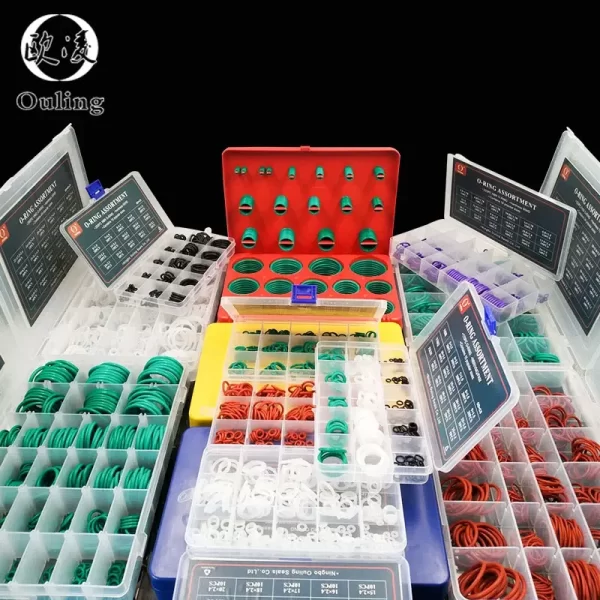 O Rings Rubber Silicone O Ring Seal NBR VMQ FKM Sealing O-rings Nitrile Washer Rubber oring set Assortment Kit Set Box Ring-.- - Image 3