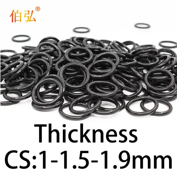 O-ring thickness 1/1.5/1.9mm CS fluororubber FKM sealing temperature resistant gasket rubber ring complete in specifications - Image 5