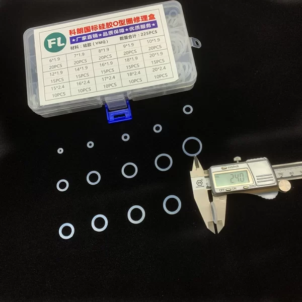225PCS VMQ White O Ring Gasket Silicone Food Grade O-Rings Silicon Ring High Temperature Gasket Kit Set Box Ring - Image 6