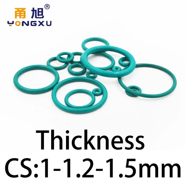 O-ring thickness 1/1.2/1.5mm CS fluororubber FKM sealing temperature resistant gasket rubber ring complete in specifications.-. - Image 4
