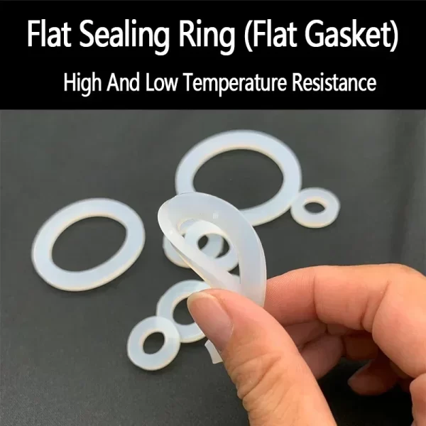 1/10pcs Thickness 2/3mm Silicone Gasket Flat Gasket O-Ring Seal Washer for Inner Diameter 5/6/8/11/14/20/24/32/42mm Pipe Fitting - Image 3