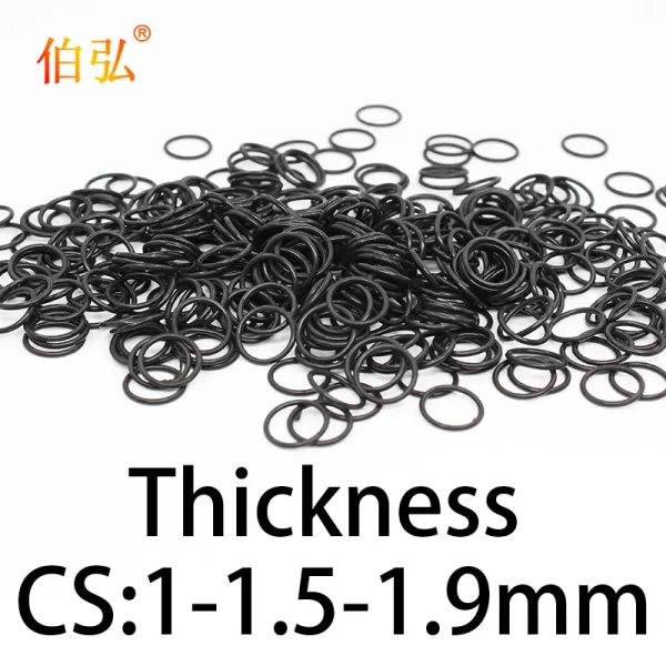 O-ring thickness 1/1.5/1.9mm CS fluororubber FKM sealing temperature resistant gasket rubber ring complete in specifications - Image 6