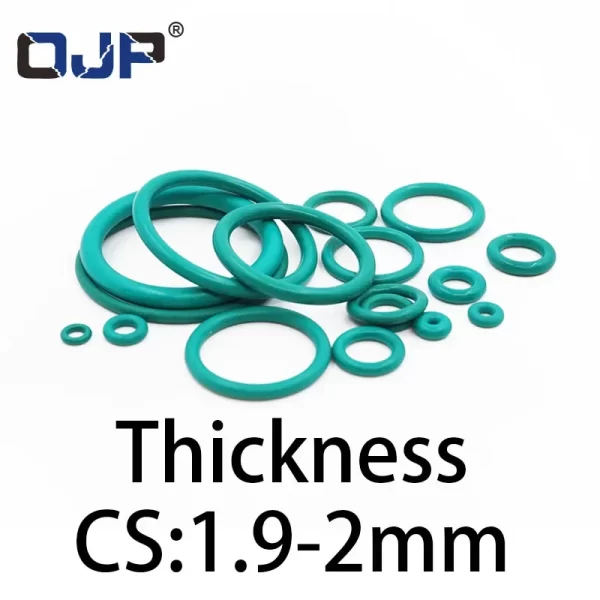 O-ring thickness 1.9/2mm CS fluororubber FKM sealing temperature resistant gasket rubber ring complete in specifications.-. - Image 3