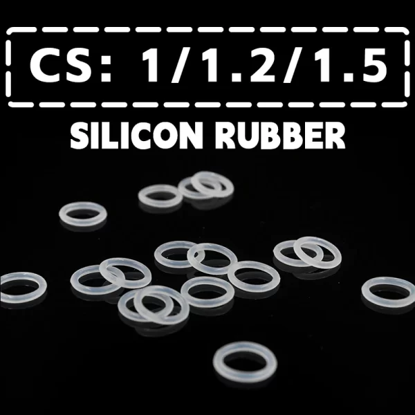 Thickness 1/1.2/1.5mm White VMQ O-ring cross section silicon rubber sealing gasket rubber washer wholesale in specifications