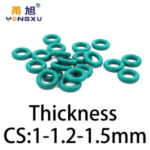 O-ring thickness 1/1.2/1.5mm CS fluororubber FKM sealing temperature resistant gasket rubber ring complete in specifications.-.