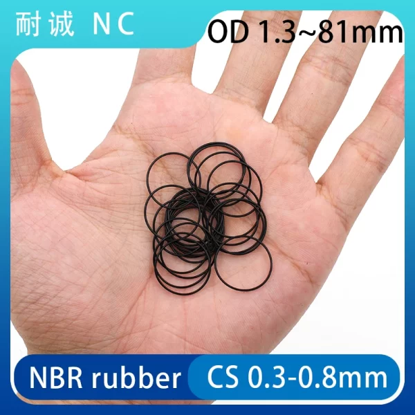 NBR rubber OD1.3-81mm CS0.3/0.4/0.5/0.6/0.7/0.8mm O-ring rubber sealing ring gasket grommet silicon ring