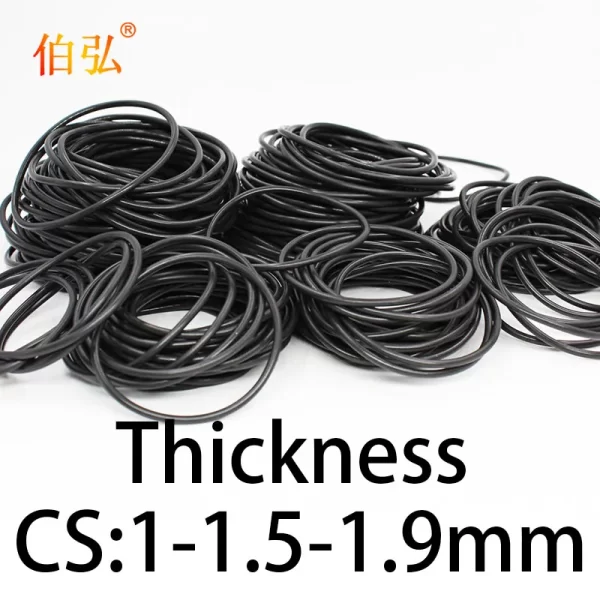 O-ring thickness 1/1.5/1.9mm CS fluororubber FKM sealing temperature resistant gasket rubber ring complete in specifications - Image 4