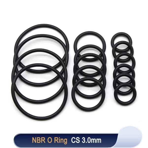 10/50Pcs NBR O Ring Nitrile Rubber Gasket Thickness CS 3mm OD 9~150mm Black Round O Type Corrosion Oil Resist Sealing Washer