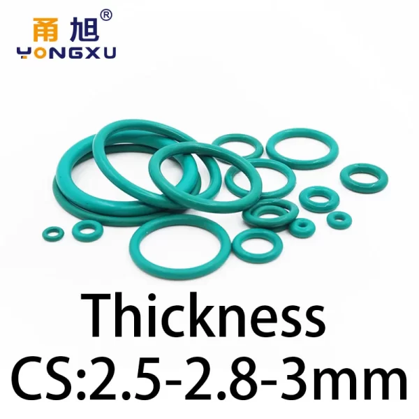 O-ring thickness 2.5/2.8/3mm CS fluororubber FKM sealing temperature resistant gasket rubber ring complete in specifications.-. - Image 6