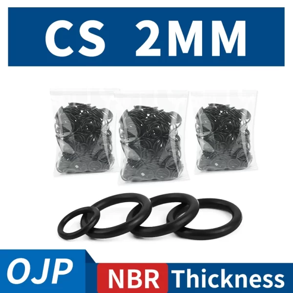 Thickness CS2mm Black NBR Nitrile Rubber O-rings Seals Gasket Washer temperature resistant wear-resistant oring