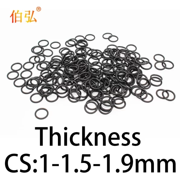 O-ring thickness 1/1.5/1.9mm CS fluororubber FKM sealing temperature resistant gasket rubber ring complete in specifications - Image 3