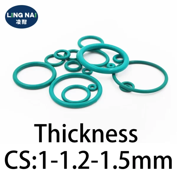 O-ring thickness 1/1.2/1.5mm CS fluororubber FKM sealing temperature resistant gasket rubber ring complete in specifications - Image 5