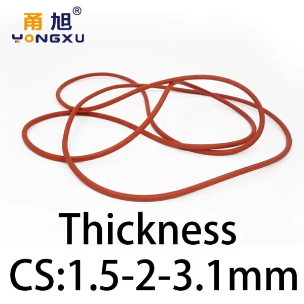 VMQ O-ring thickness 1.5/2/3.1mm CS silicone red sealing temperature resistant gasket rubber ring complete in specifications - Image 6