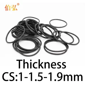 O-ring thickness 1/1.5/1.9mm CS fluororubber FKM sealing temperature resistant gasket rubber ring complete in specifications