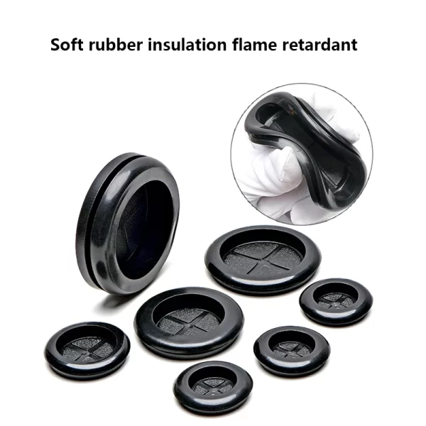 Rubber Protective Coil O-ring Seal Environmental Protection Insulation Threading Sleeve With Card Slot Over Wire Guard Loop For - Image 4