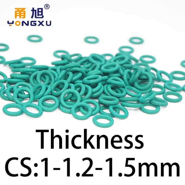 O-ring thickness 1/1.2/1.5mm CS fluororubber FKM sealing temperature resistant gasket rubber ring complete in specifications.-. - Image 6