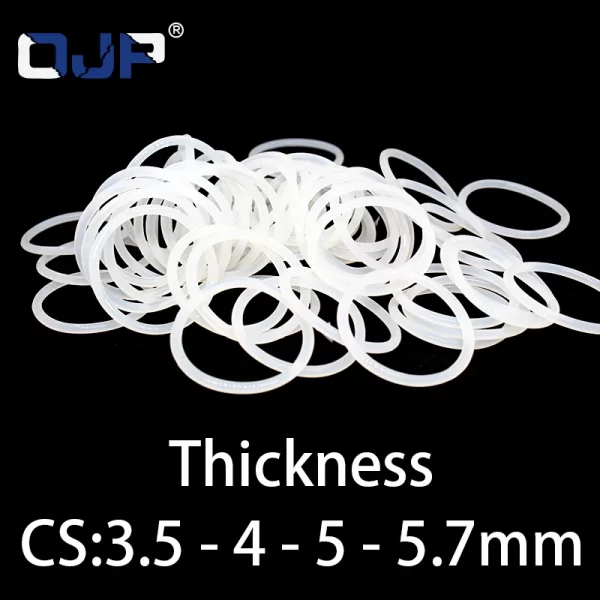 O-ring thickness 2.8/3.5/4/5/5.7mm CS silicone VMQ sealing temperature resistant gasket rubber ring complete in specifications - Image 5