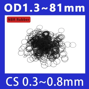 NBR black rubber thickness0.3/0.4/0.5/0.6/0.7/0.8mm O-ring rubber sealing ring gasket grommet silicon ring OD1.3-81mm