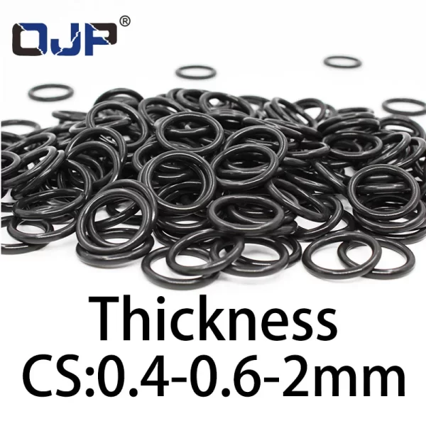 O-ring thickness 0.4/0.6/2mm CS NBR Nitrile sealing temperature resistant gasket rubber ring complete in specifications - Image 2