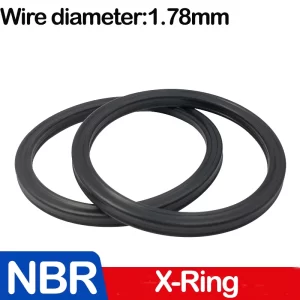 Black NBR X-Ring,Four Lip Seal Ring,Nitrile Rubber,for Hydraulic Cylinders,Pistons,Piston rods.Inner Diameter2.9-133.07mm WD1.78