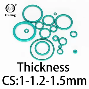 O-ring thickness 1/1.2/1.5mm CS fluororubber FKM sealing temperature resistant gasket rubber ring complete in specifications.-.