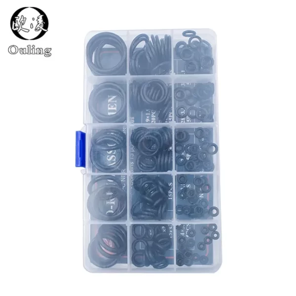 200pcs 15 Sizes O Rings Rubber O Ring Seal NBR Black Sealing O-rings Nitrile Washer Rubber o-ring set Assortment Kit Set Box-.- - Image 5