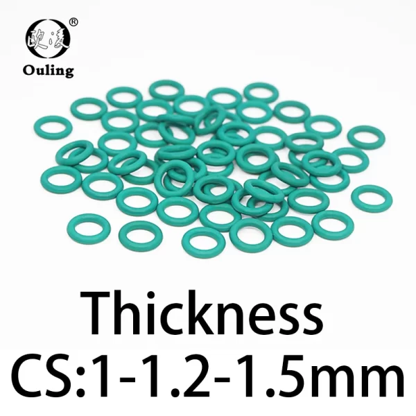 O-ring thickness 1/1.2/1.5mm CS fluororubber FKM sealing temperature resistant gasket rubber ring complete in specifications.-. - Image 5