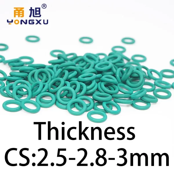 O-ring thickness 2.5/2.8/3mm CS fluororubber FKM sealing temperature resistant gasket rubber ring complete in specifications.-. - Image 3