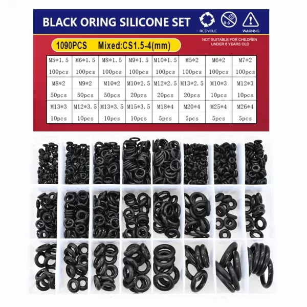 CS1-4 NBR Black O Ring Silicone Plumbing Rubber Gaskets Seal O-Rings High Temperature Oring Corrosion Oil Resist Sealing Washer - Image 6