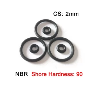 Shore Hardness 90 Degree Thickness 2mm NBR Rubber O-Rings Seal Nitrile Butadiene Rubber Washers Sealing Sizes Can Customized
