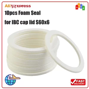 10pcs White Rubber Seal Ring Heat-Resistant Silicone O-Ring For IBC Cap Lid S60x6 PE Foam Seal Replacement Seal