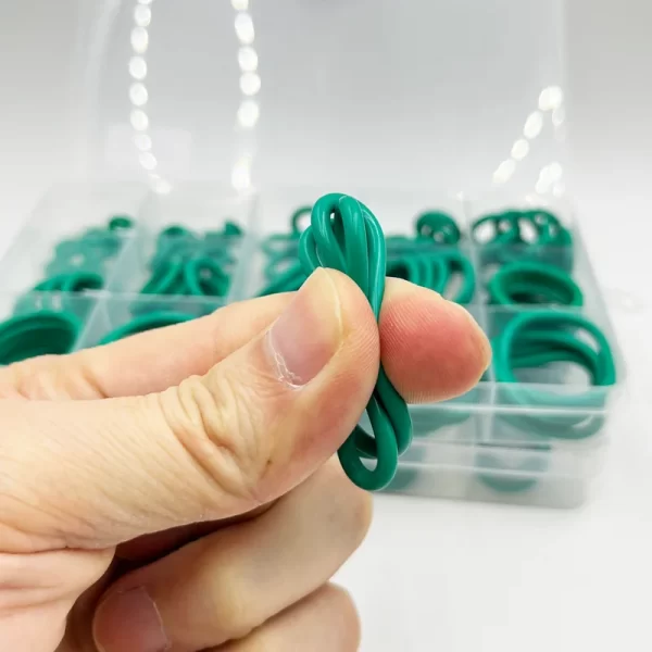FKM O-ring Green Fluororubber Rubber Sealing Gasket O Ring CS1.5/2.0/2.4/3.1mm Oil Resistant Acid Alkali Resistant O-Ring Kit - Image 2