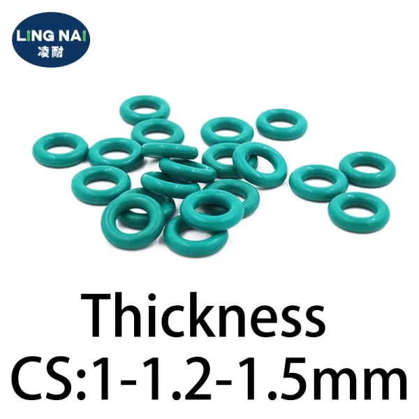 O-ring thickness 1/1.2/1.5mm CS fluororubber FKM sealing temperature resistant gasket rubber ring complete in specifications - Image 2