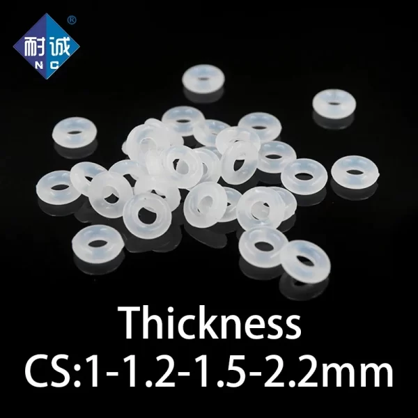 O-ring CS 1/1.2/1.5/2.2mm silicone VMQ sealing ring high temperature resistant gasket waterproof and elastic in specifications