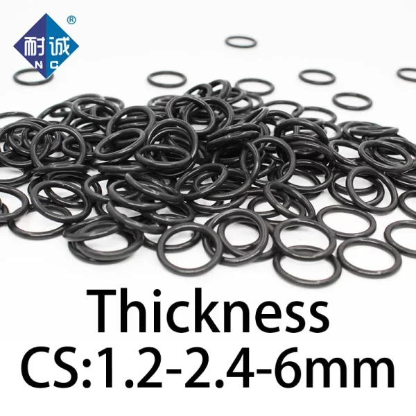 O-ring thickness 1.2/2.4/6mm CS NBR Nitrile sealing temperature resistant gasket rubber ring complete in specifications - Image 4