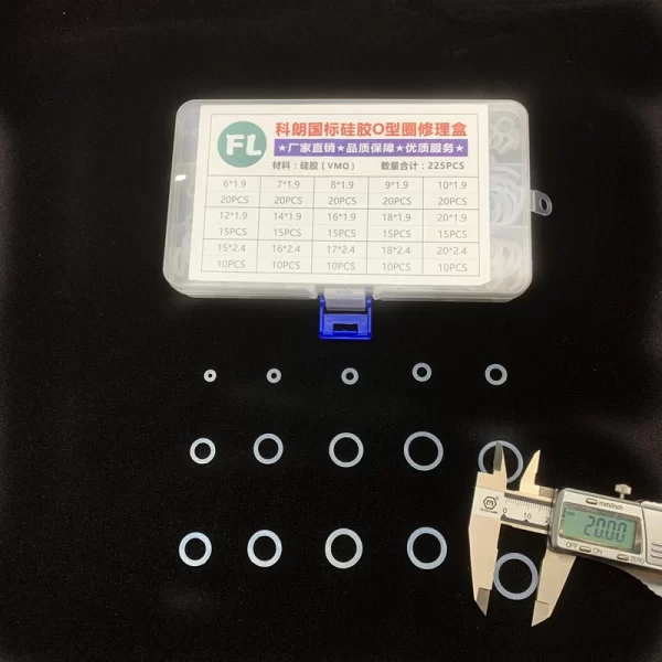 225PCS VMQ White O Ring Gasket Silicone Food Grade O-Rings Silicon Ring High Temperature Gasket Kit Set Box Ring - Image 5